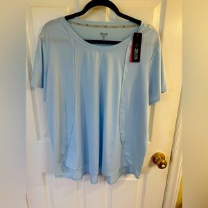 NWT Zelos Light Blue T-Shirt Size 1X Curvy Athletic